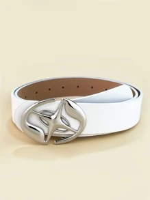 1 Nữ Trang trí ngôi sao Khóa hình bầu dục Thắt lưng thời trang để trang trí hàng ngày - trắng - Xem 1