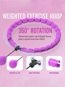 1 pieza Aro de ejercicio ajustable de 24 nudos de ABS púrpura desmontable - Morado - Ver 2