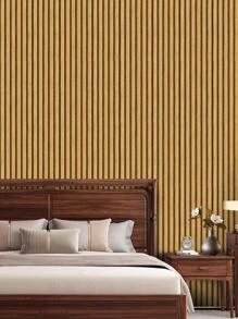 1卷木质条纹图案墙纸，简约VC墙贴卷装家居装饰，装修贴纸撕拉墙板，墙纸，壁纸，春季装饰用品让您的家焕然一新，拉玛装饰贴纸 - 彩色 - 查看 4