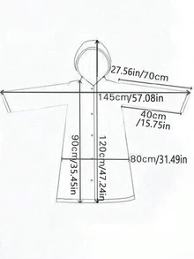 1pc PE Plain Raincoat, Minimalist Random Color Portable Disposable Hooded Raincoat For Outdoor - Multicolor - View 9