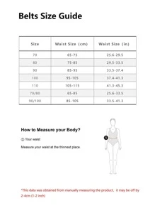 1pc Women's Casual Fashionable Retro Fine Hardware Buckle Waist Belt - Cà phê nâu - Xem 2