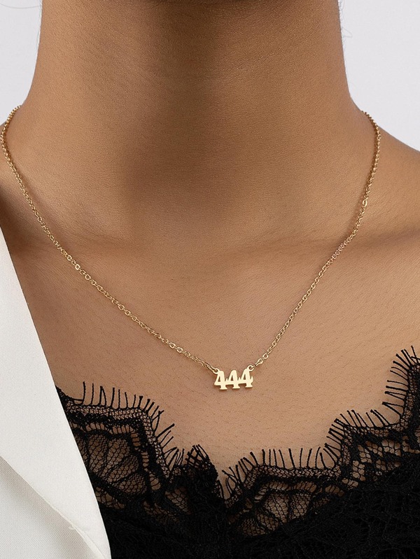 1 pièce Collier avec pendentif mode chiffre pour femme pour décoration quotidienne