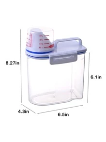 1入組食品儲物容器白色PP防潮儲糧瓶家用