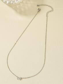 1 PC Thời Trang Số 444 Mặt Dây Chuyền Vòng Cổ Cho Phụ Nữ Để Trang Trí Hàng Ngày - Bạc - Xem 4