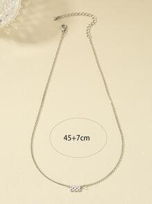 1 PC Thời Trang Số 888 Mặt Dây Chuyền Vòng Cổ Cho Phụ Nữ Để Trang Trí Hàng Ngày - Bạc - Xem 3