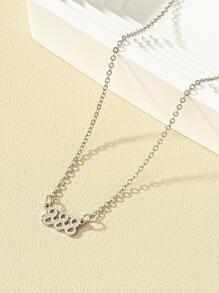 1 PC Thời Trang Số 888 Mặt Dây Chuyền Vòng Cổ Cho Phụ Nữ Để Trang Trí Hàng Ngày - Bạc - Xem 2