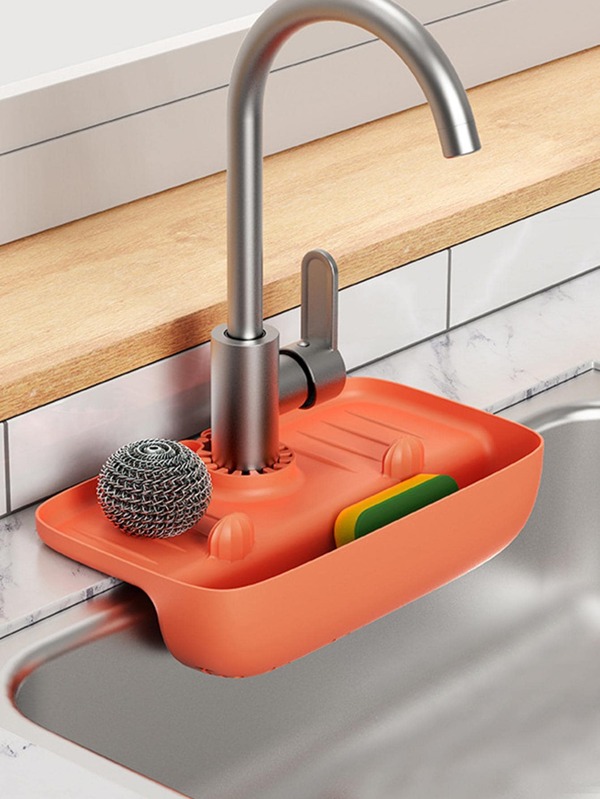 1pc TPE Sink Drying Rack, Modernist Over The Sink Dish Rack For Kitchen SHEIN USA