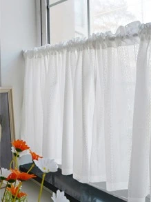 1pc Hollow Out Window Valance - White - View 4