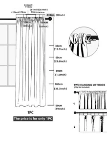1pc Hollow Out Window Valance - White - View 3