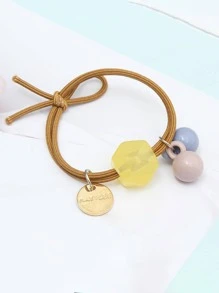 3入組女士球和珠子裝飾時尚髮圈適用於頭髮裝飾用品 - 彩色 - 查看 4