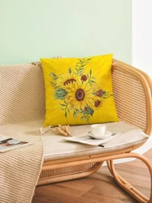1入組向日葵圖案靠墊套不附帶内芯現代枕套裝飾 - 彩色 - 查看 4