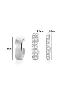 3pcs/set Glamorous Cubic Zirconia Decor Ear Cuff For Women For Daily Decoration