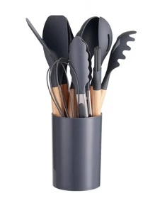 1 set de silicona Utensilio de cocina Set - Gris - Ver 1