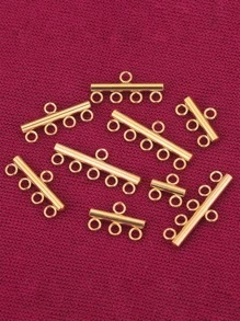 10 Peças/lote Conector De Corda De Fecho De Corrente Multi-camada De Aço Inoxidável, Conector De Acessórios De Jóias Diy