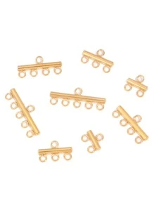 10 Peças/lote Conector De Corda De Fecho De Corrente Multi-camada De Aço Inoxidável, Conector De Acessórios De Jóias Diy