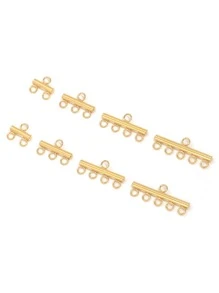 10 Peças/lote Conector De Corda De Fecho De Corrente Multi-camada De Aço Inoxidável, Conector De Acessórios De Jóias Diy