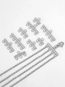 10 件/批不銹鋼多層鏈扣串連接器 Diy 珠寶配件連接器