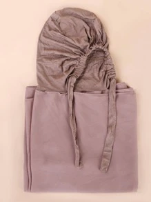 1pc Women Solid Fashion Hijab For Daily Life Breathable Under Cap - Camel - View 4