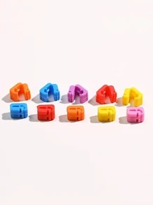 100pcs/set Plastic Balloon Tie Clip, Modern Mixed Color Balloon Tying Tool For Party - Multicolor - View 3