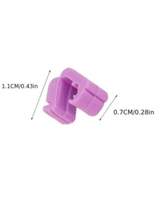 100pcs/set Plastic Balloon Tie Clip, Modern Mixed Color Balloon Tying Tool For Party - Multicolor - View 2