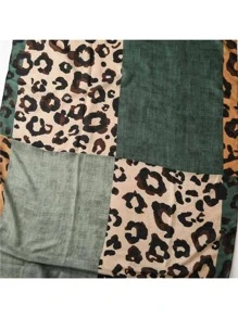 Street 1 Phụ Nữ Họa Tiết Da Báo Khăn Quàng Cổ Thời Trang Cho Cuộc Sống Hàng Ngày Cho Nam Nữ Bé Trai Bé Gái Quà Tặng - màu xanh lá - Xem 2