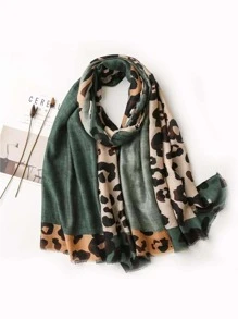 Street 1 Phụ Nữ Họa Tiết Da Báo Khăn Quàng Cổ Thời Trang Cho Cuộc Sống Hàng Ngày Cho Nam Nữ Bé Trai Bé Gái Quà Tặng - màu xanh lá - Xem 1