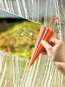 1pc Window Cleaning Scraper - Orange - View 2
