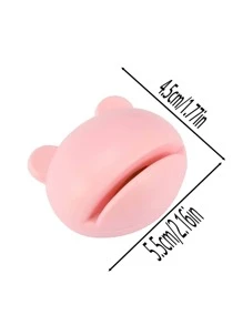 1入隨機顏色多功能防滑卡通青蛙刀磨刀器 - 粉色 - 查看 2