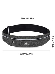 1pc Waterproof Grey Polyamide Breathable Jogging Waist Pack - Grey - View 2