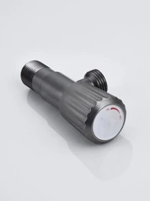 1pc Toilet Water Inlet Hose And Angle Valve Switch, Hot Water Heater Cold & Hot Water Triangle Valve Explosion-Proof Valve - Light Grey - View 5