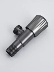 1pc Toilet Water Inlet Hose And Angle Valve Switch, Hot Water Heater Cold & Hot Water Triangle Valve Explosion-Proof Valve - Light Grey - View 4