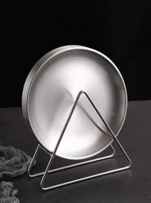 4 件不锈钢盘和 1 件储物架圣诞礼物 - 銀色 - 查看 8