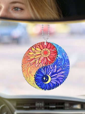 1入組花朵圖案掛飾