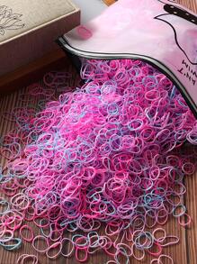 2000pcs/Pack Small Hair Ties/Scrunchies For Women Ponytail Holders ,Head Piece - Multicolor - View 1