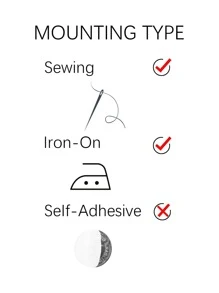 3pcs Skeleton & Floral Pattern Iron-on Patch, Modern Polyester Sewing Patch For Home - Multicolor - View 4