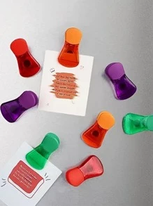 6 Clips Magnéticos Para Refrigerador Con Clip Para Alimentos, Clip De Sellado Para El Hogar, Clip A Prueba De Humedad Para Cocina, Clip De Sellado, Suministros De Cocina, Clip Multicolor Para Alimentos, Clip De Almacenamiento (color Al Azar) - Multicolor - Ver 2