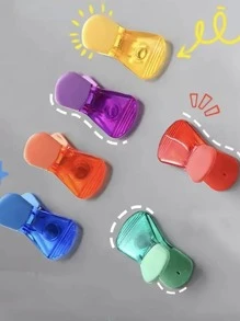 6 Clips Magnéticos Para Refrigerador Con Clip Para Alimentos, Clip De Sellado Para El Hogar, Clip A Prueba De Humedad Para Cocina, Clip De Sellado, Suministros De Cocina, Clip Multicolor Para Alimentos, Clip De Almacenamiento (color Al Azar) - Multicolor - Ver 4
