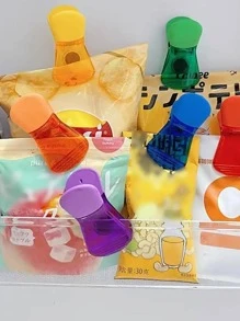 6 Clips Magnéticos Para Refrigerador Con Clip Para Alimentos, Clip De Sellado Para El Hogar, Clip A Prueba De Humedad Para Cocina, Clip De Sellado, Suministros De Cocina, Clip Multicolor Para Alimentos, Clip De Almacenamiento (color Al Azar) - Multicolor - Ver 5