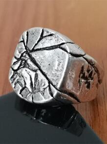 1 nhẫn trang trí hình học cổ điển dành cho nam để trang trí hàng ngày để có vẻ ngoài sành điệu - Màu Bạc Cổ - Xem 3