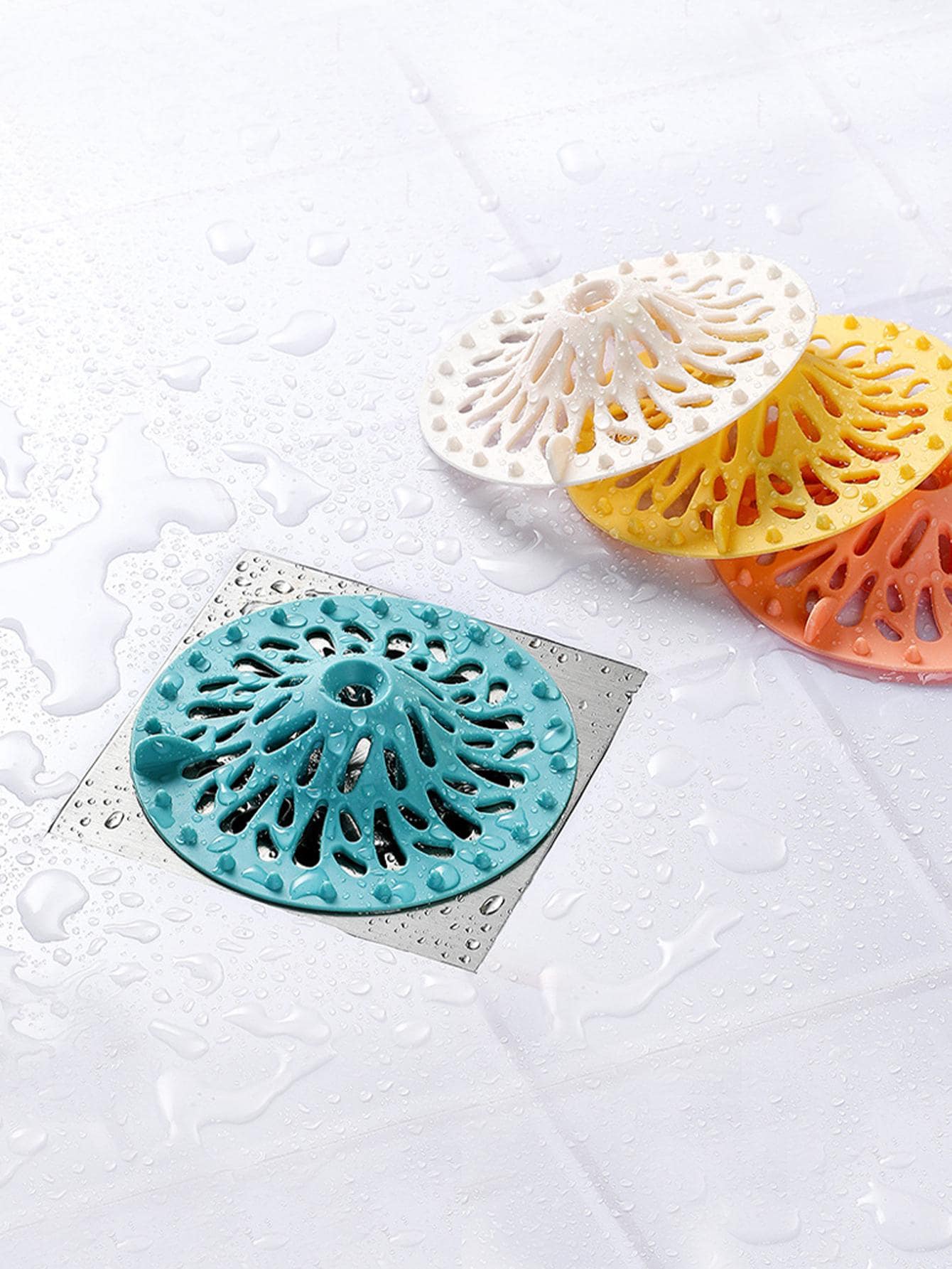 1pc TPR Hair Stopper, Minimalist Solid Color Random Hair Stopper For Home - Multicolor - View 1