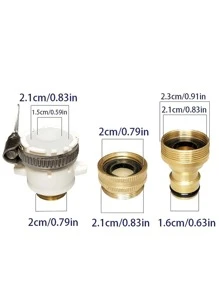 6入組三重高壓伸縮式水管，搭配多功能噴槍和3合1通用連接器套件，適用於花園灌溉和家庭汽車清洗 - 彩色 - 查看 7