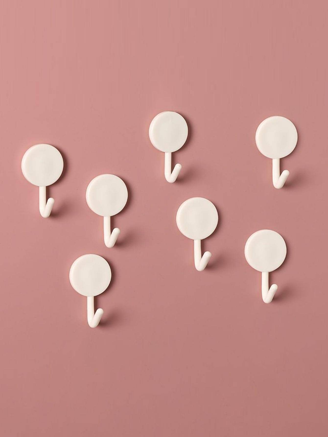 10入組ABS壁掛鉤簡約簡約圓形設計家用壁掛鉤