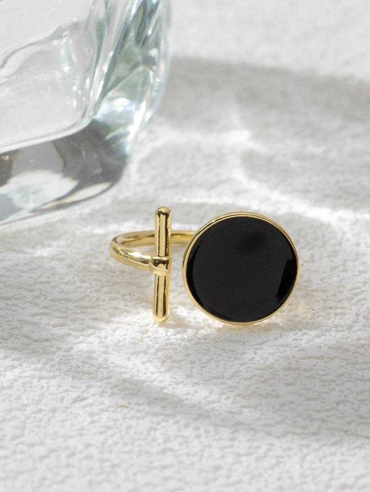 Round Decor Cuff Ring