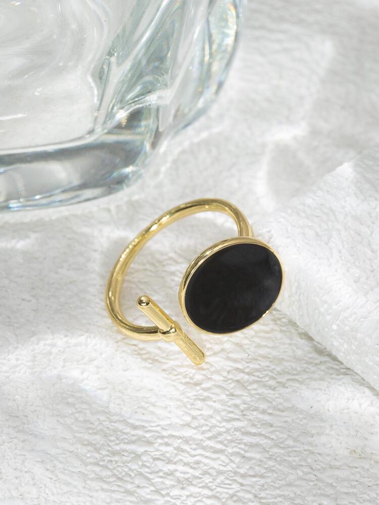 Round Decor Cuff Ring