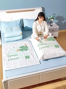 1pc PE Air Vacuum Bag, Modern Leaf Pattern Vacuum Bag For Home Halloween Decorations Halloween Costumes Autumn Decor Festival Decor - White - View 2