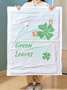 1pc PE Air Vacuum Bag, Modern Leaf Pattern Vacuum Bag For Home Halloween Decorations Halloween Costumes Autumn Decor Festival Decor - White - View 3