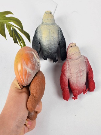 1入組TPR遊戲可愛卡通猩猩設計家用擠壓玩具