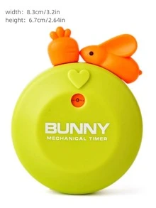 1 Cà Rốt & Thỏ Trang Trí Hẹn Giờ Cơ Sáng Tạo Thiết Kế Động Vật Hẹn Giờ Nhựa Cho Hộ Gia Đình - trái cam - Xem 2