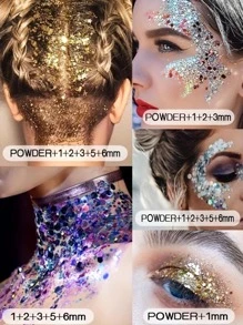 Cái/bộ Hỗn Hợp Lấp Lánh Đẹp Để Làm Đồ Trang Sức Bằng Nhựa Uv, Làm Chất Nhờn, Nghệ Thuật Làm Móng, Trang Trí Vỏ Điện Thoại Bằng Nhựa Epoxy Tự Làm, Phụ Kiện Trang Điểm Đa Chức Năng Cho Bé Gái - Nhiều màu - Xem 6