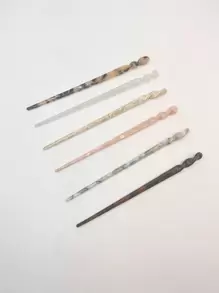 1/2/4/5/6个装不对称醋酸纤维复古时尚发夹/发卡，学习用品，发饰